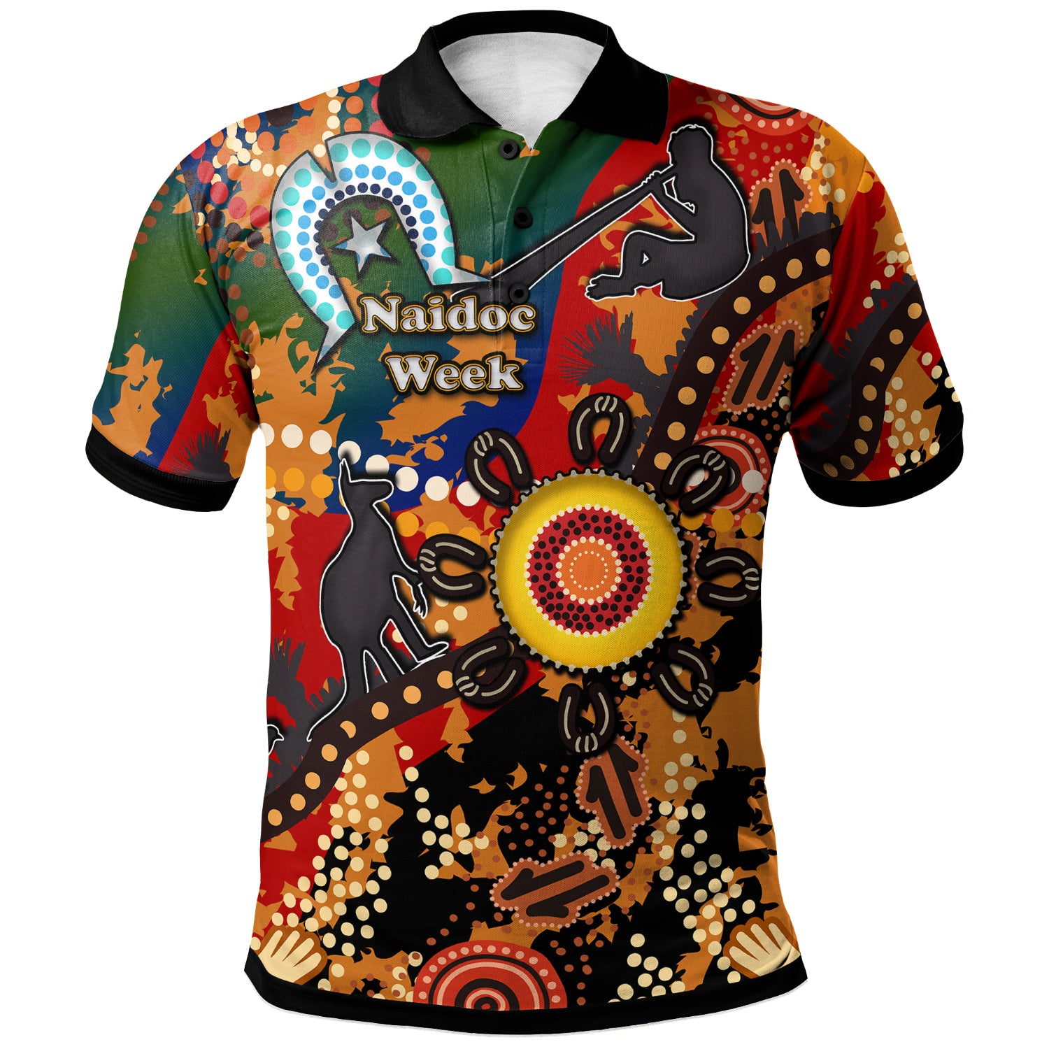 australia-naidoc-week-2023-polo-shirt-custom-naidoc-week-2023-aboriginal-inspired-dot-art-painting-with-native-kangaroo-get-up-stand-up-show-up-polo-shirt
