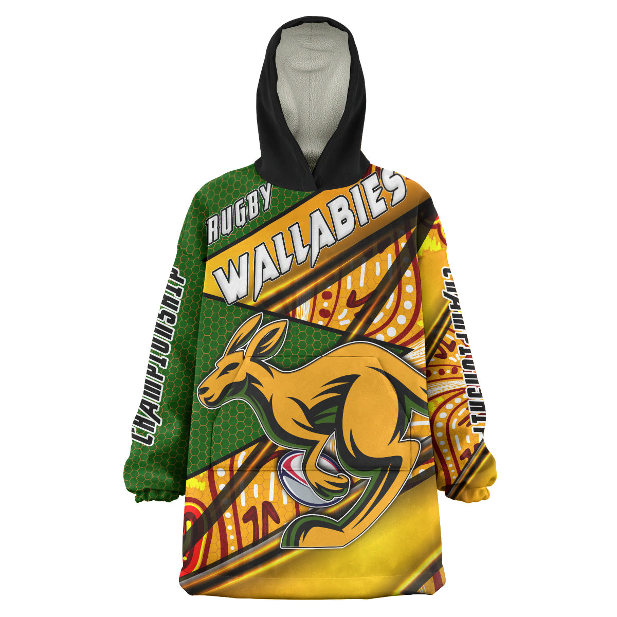 wallabies-rugby-snug-hoodie-custom-kangaroo-rugby-ball-rugby-championship-personalised-player-and-number-oodie-blanket