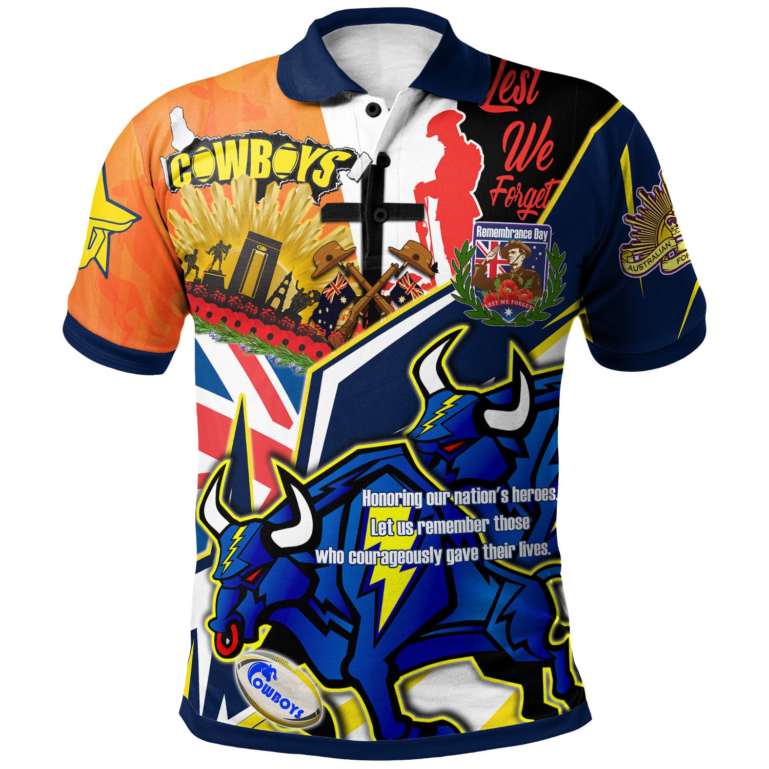 cowboys-rugby-polo-shirt-custom-remembrance-cowboys-anzac-quote-with-poppy-and-rosemary-polo-shirt