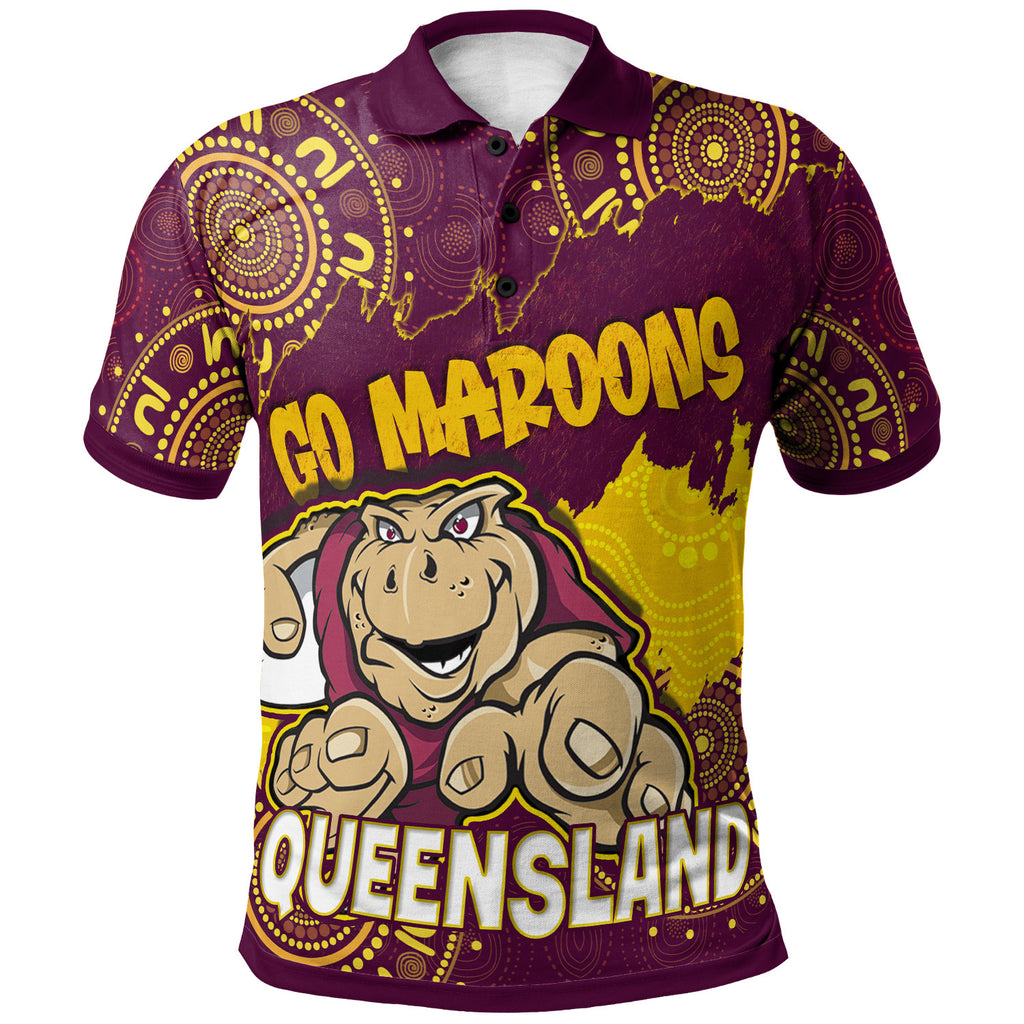 queensland-rugby-league-team-polo-shirt-custom-qld-cane-toad-state-of-origin-aboriginal-wrap-polo-shirt