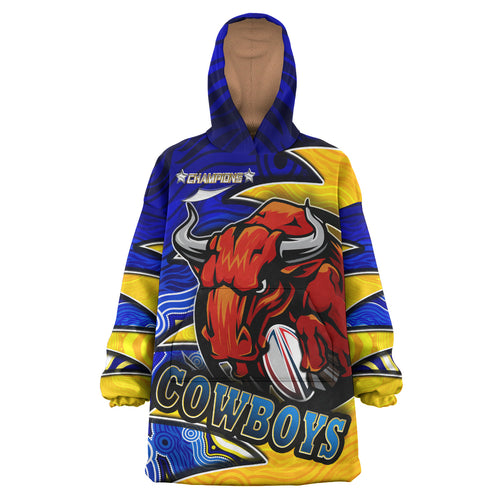 cowboys-rugby-snug-hoodie-custom-bull-rugby-ball-with-aboriginal-style-pattern-personalised-player-and-number-oodie-blanket
