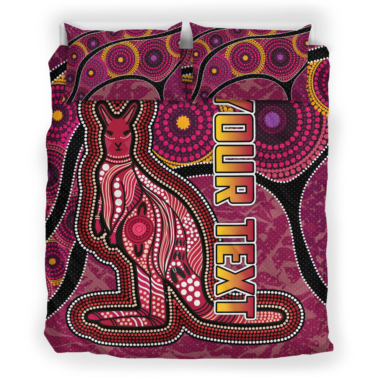 maroons-rugby-bedding-set-custom-maroons-kangaroo-bedding-set