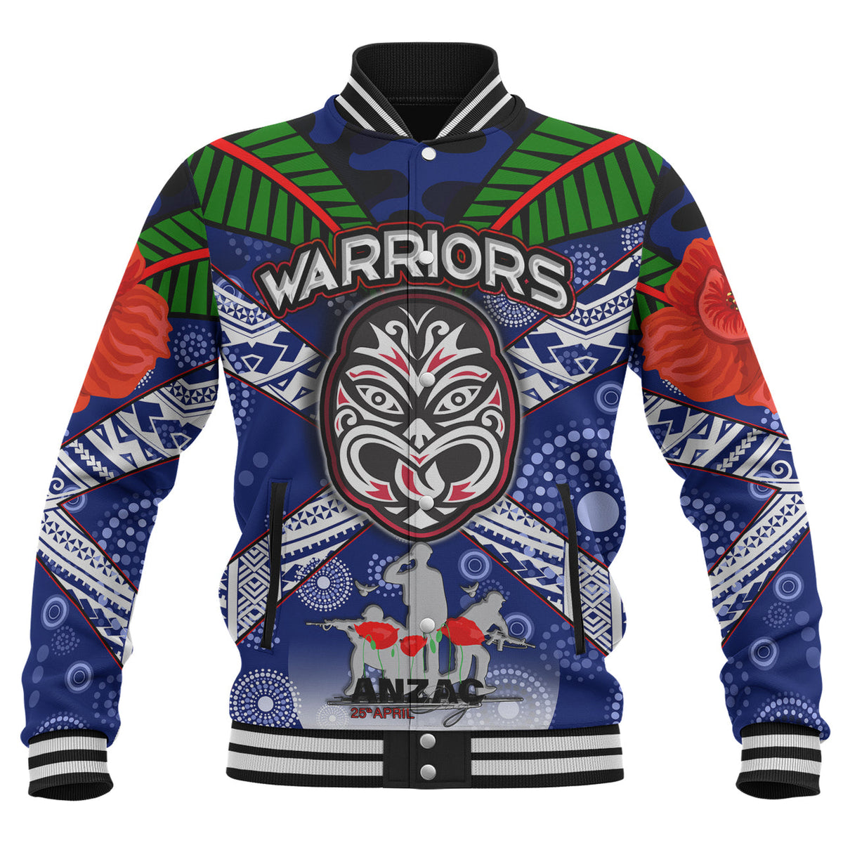 https-aussievibes-co-warriors-rugby-baseball-jacket-aboriginal-dot-art-anzac-day-warriors-with-poppy-flower-patterns-baseball-jacket