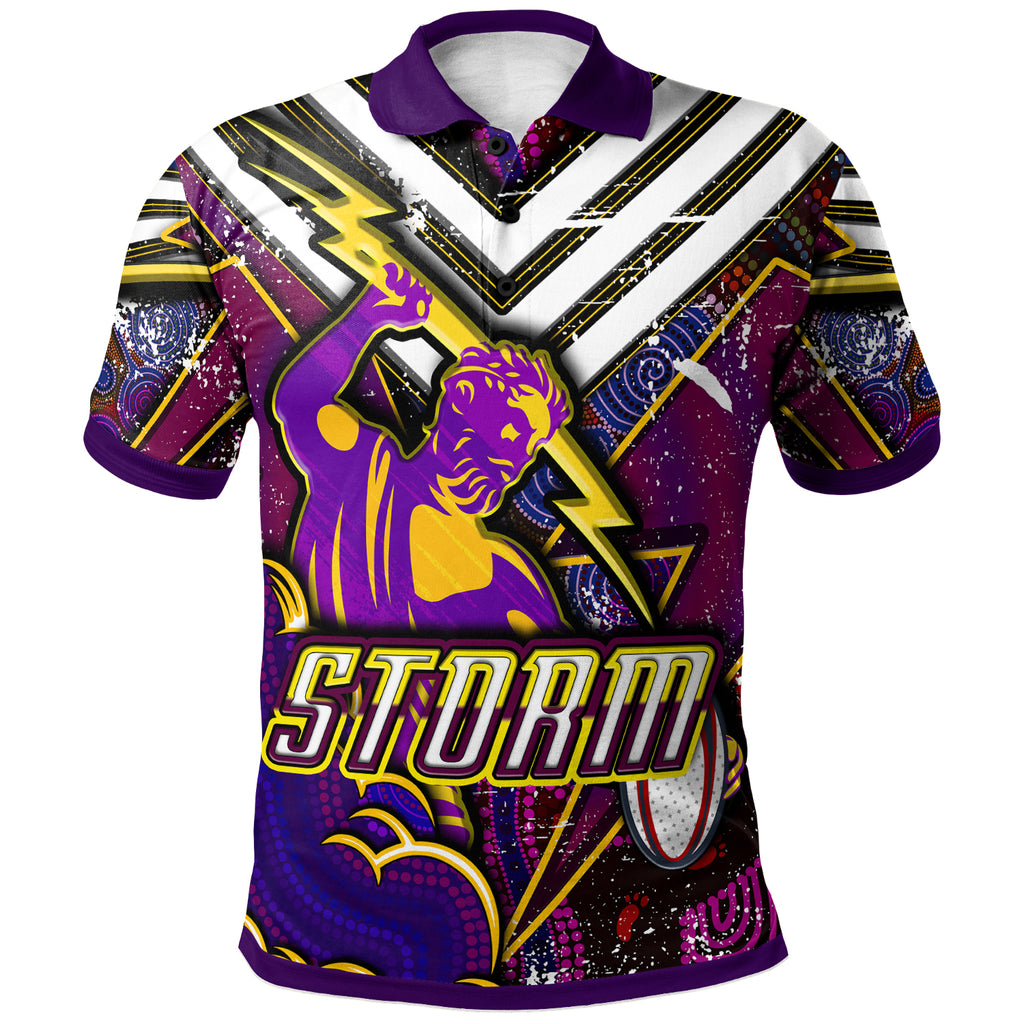 storm-rugby-polo-shirt-custom-storm-and-thunder-aboriginal-style-of-dot-background-personalised-player-and-number-polo-shirt