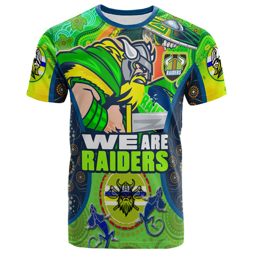 raiders-rugby-t-shirt-custom-we-are-raiders-mascot-with-aboriginal-art-personalised-player-and-number-t-shirt