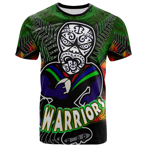 warriors-rugby-t-shirt-custom-warrios-maori-mask-rugby-player-maori-style-ethnic-ornament-pattern-player-and-number-t-shirt