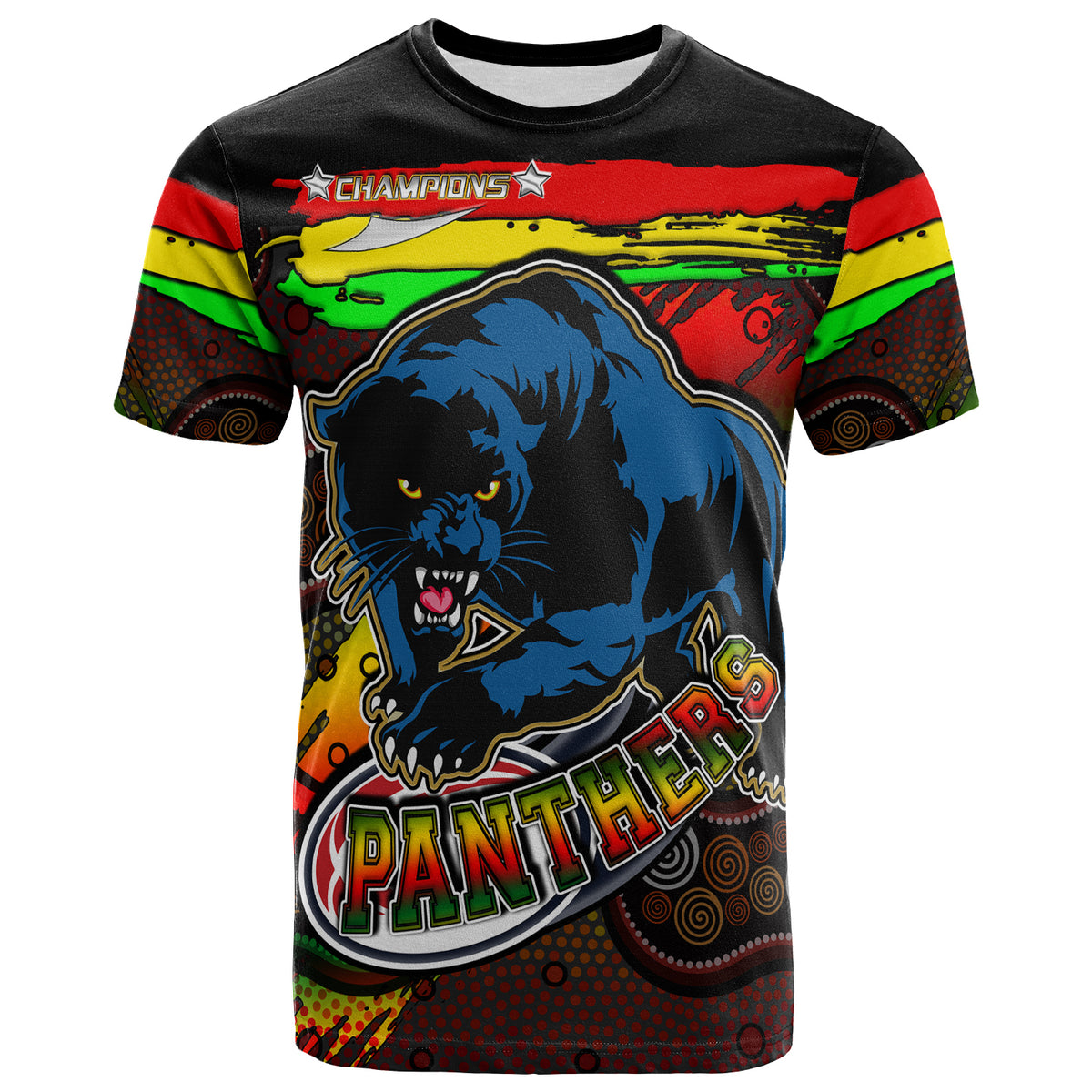 panthers-rugby-t-shirt-custom-panther-with-aboriginal-style-of-dot-painting-personalised-player-and-number-t-shirt