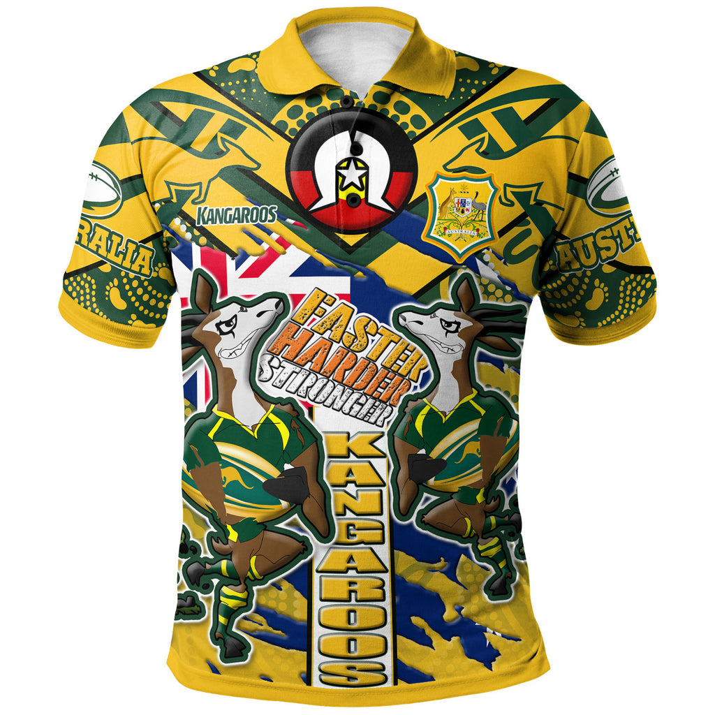 australia-national-rugby-league-team-polo-shirt-custom-faster-harder-stronger-kangaroos-squad-aboriginal-pride-polo-shirt