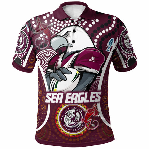 sea-eagles-rugby-polo-shirt-custom-manly-sea-eagles-mascot-with-aboriginal-art-personalised-player-and-number-polo-shirt