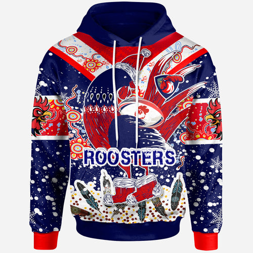 roosters-rugby-christmas-hoodie-custom-merry-christmas-sydney-roosters-indigenous-hoodie