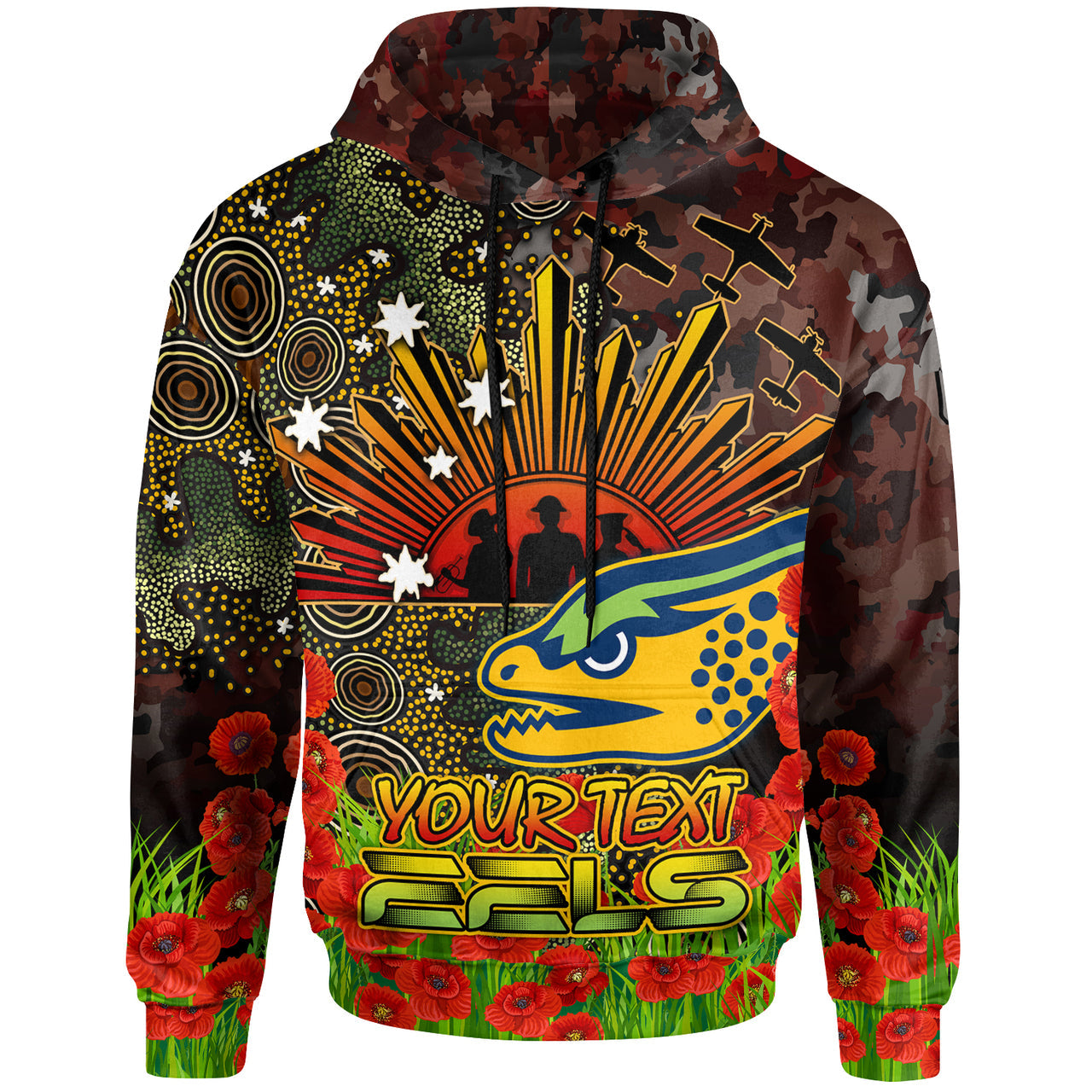 eels-rugby-hoodie-anzac-eels-with-remembrance-poppy-and-indigenous-patterns-hoodie