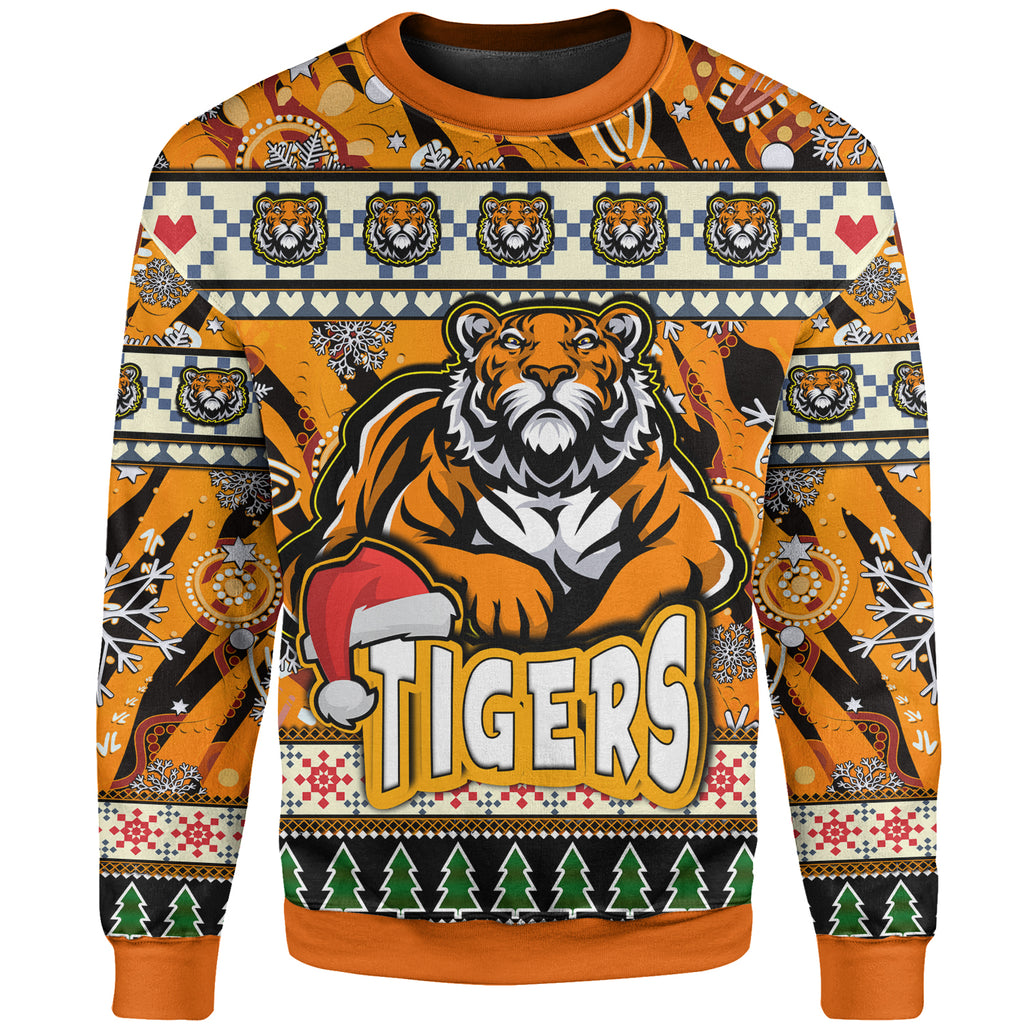 tigers-rugby-christmas-sweatshirt-custom-xmas-tigers-christmas-balls-snowflake-with-aboriginal-patterns-sweatshirt
