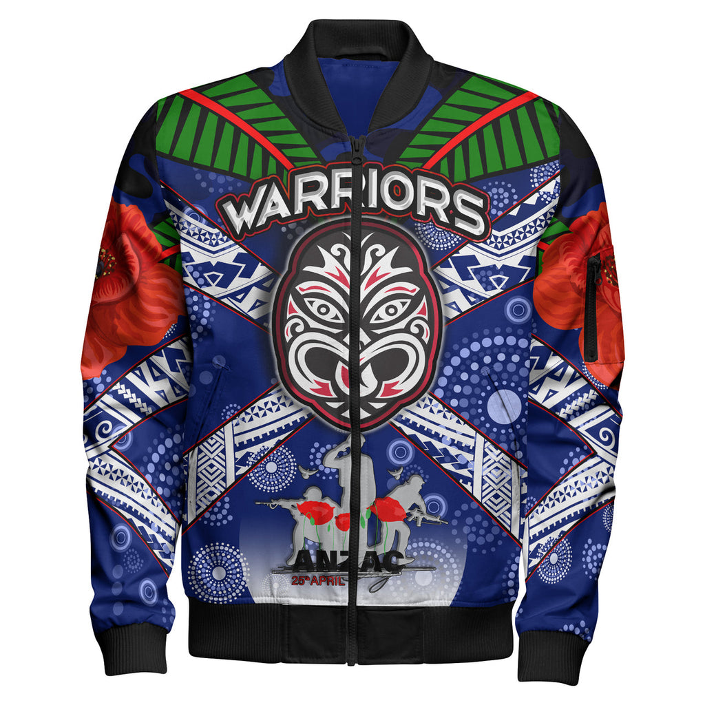 https-aussievibes-co-warriors-rugby-bomber-jacket-aboriginal-dot-art-anzac-day-warriors-with-poppy-flower-patterns-bomber-jacket