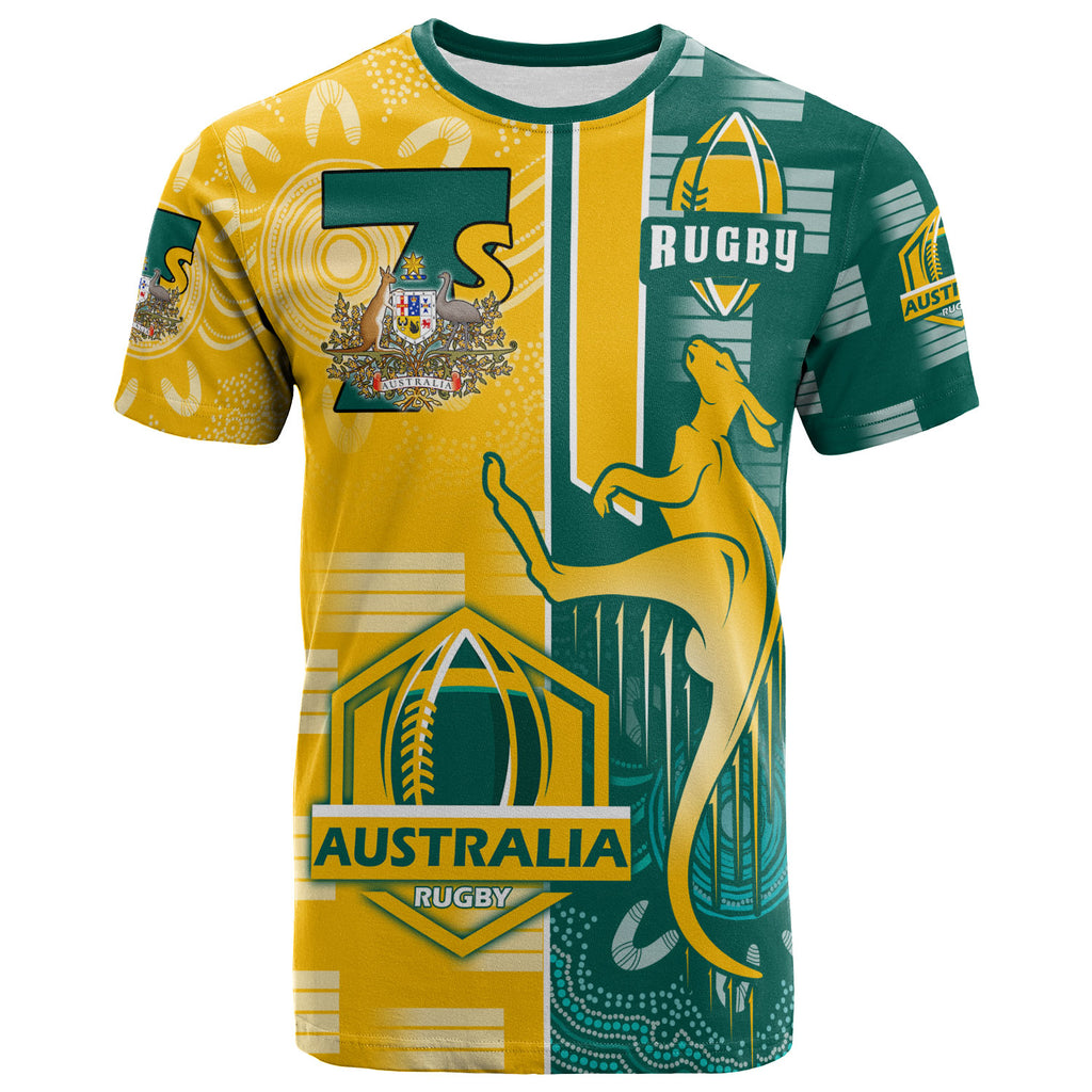 australian-rugby-sevens-mens-squad-t-shirt-custom-kangaroo-rugby-sport-aboriginal-patterns-t-shirt