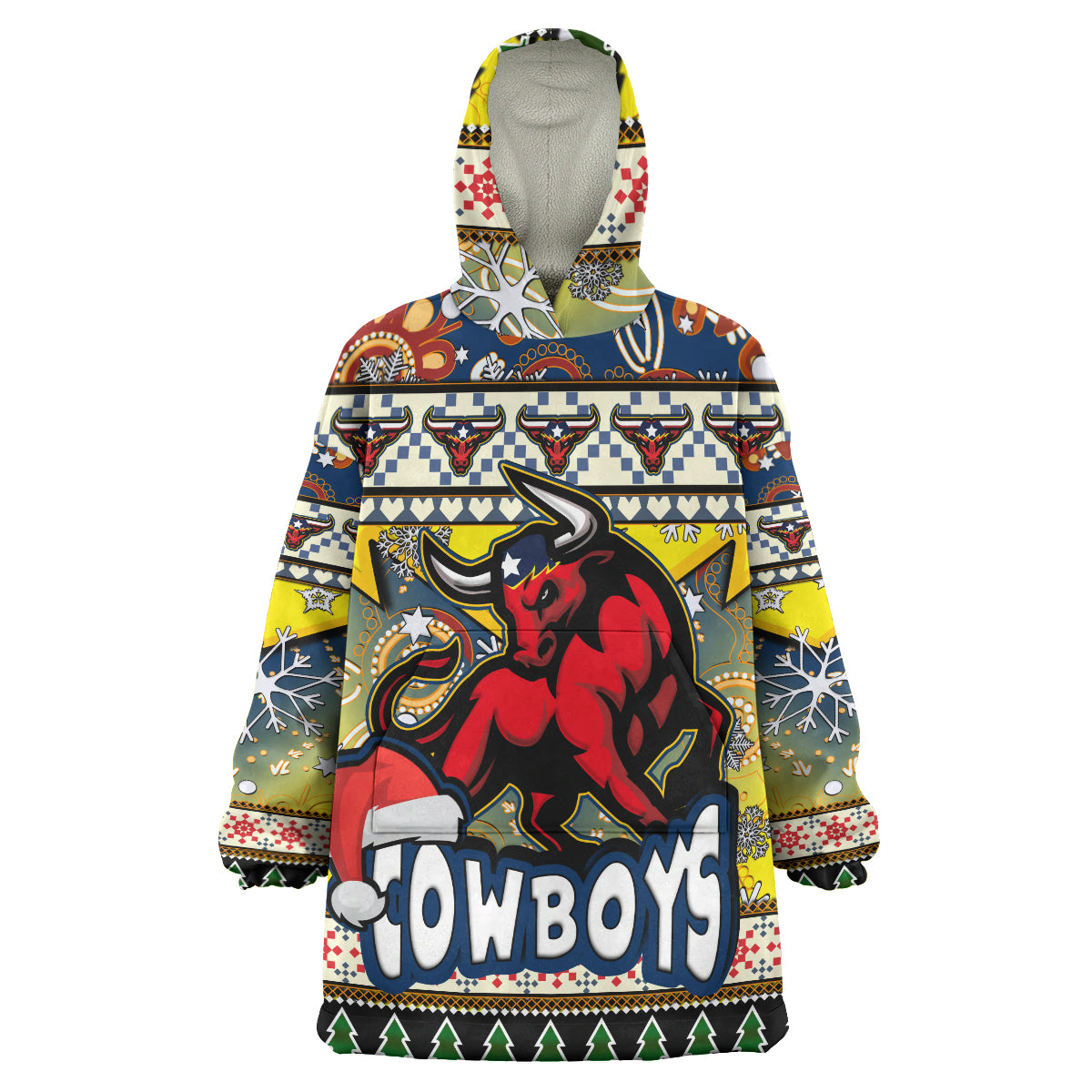 cowboys-rugby-christmas-snug-hoodie-custom-xmas-cowboys-christmas-balls-snowflake-with-aboriginal-patterns-wearable-blanket-hoodie