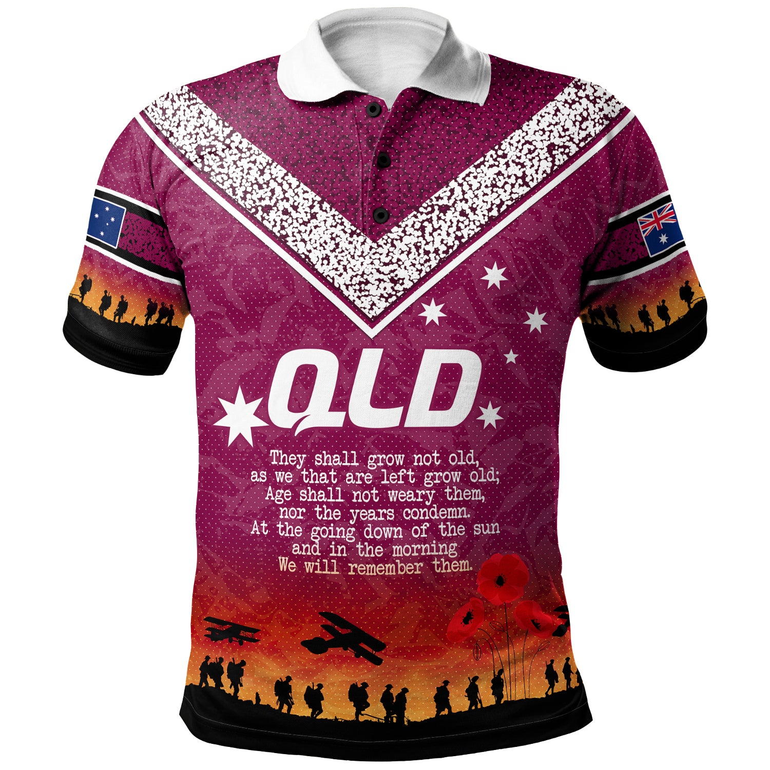 queensland-polo-shirt-custom-anzac-day-polo-shirt