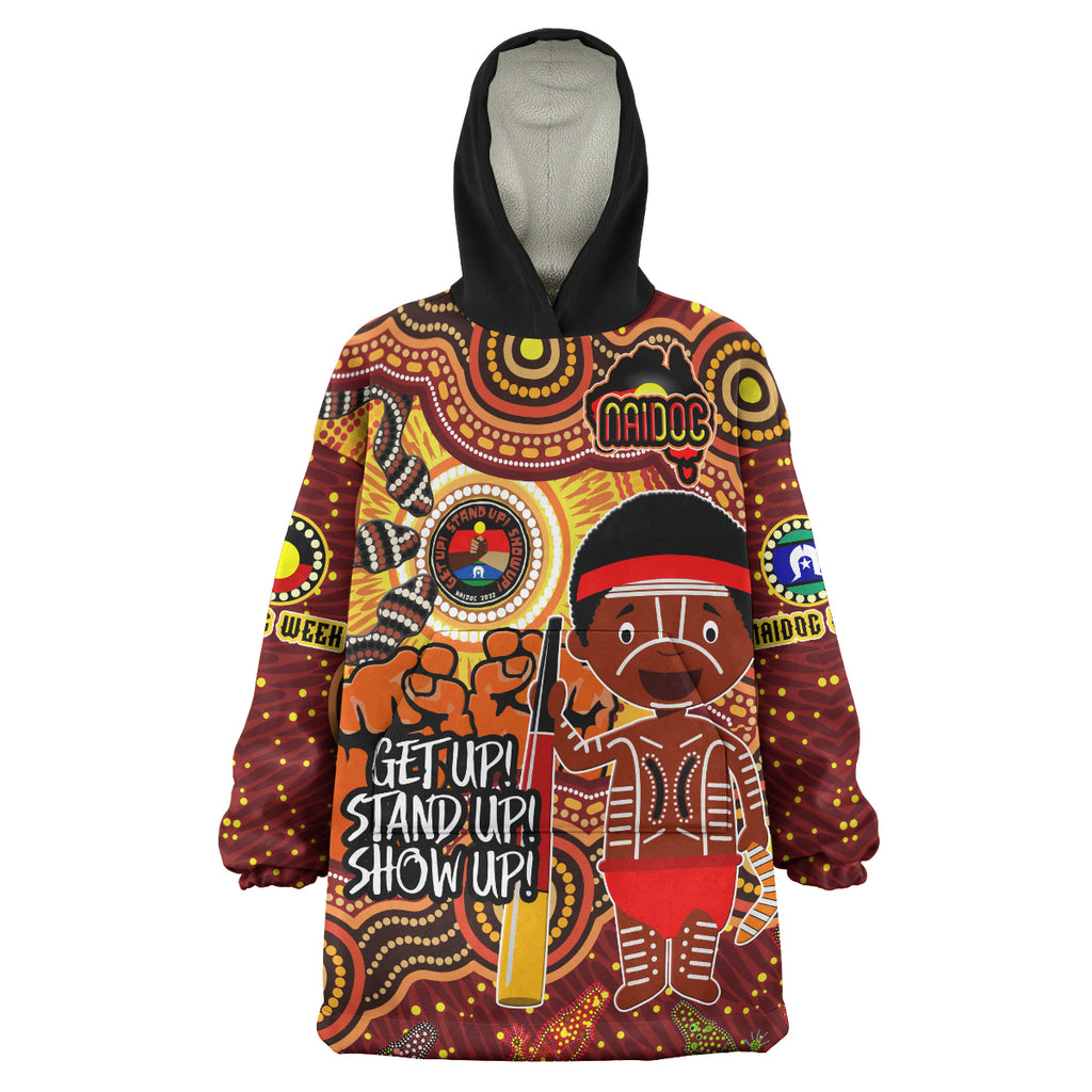 australia-naidoc-week-2023-wearable-blanket-hoodie-aussie-naidoc-boy-with-animals-in-aboriginal-inspired-and-torres-strait-islander-culture-wearable-blanket-hoodie