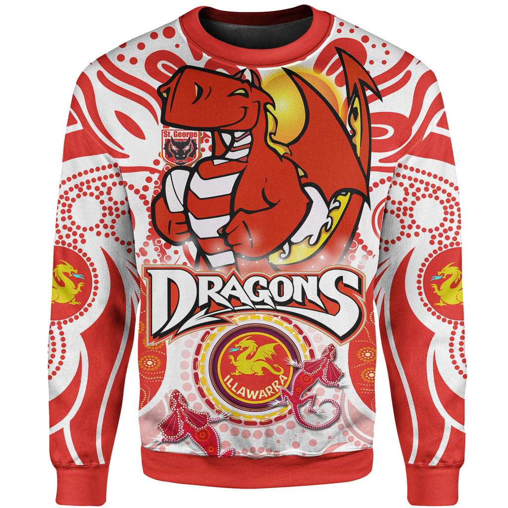 st-george-rugby-sweatshirt-custom-st-george-illawarra-dragons-mascot-with-aboriginal-art-sweatshirt