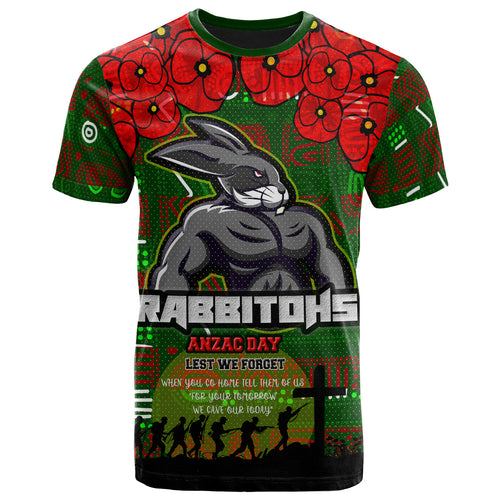 rabbitohs-rugby-t-shirt-aboriginal-rabbitohs-anzac-lest-we-forget-with-poppy-flower-t-shirt