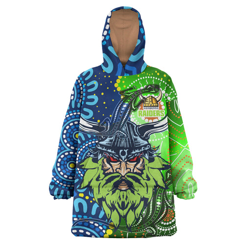 canberra-raiders-rugby-custom-aboriginal-snug-hoodie-the-indigenous-raiders-power-oodie-blanket