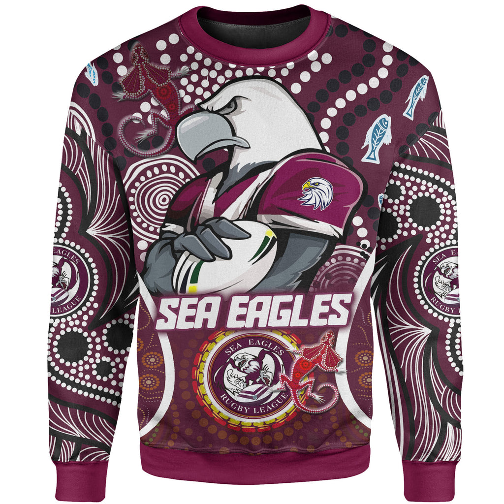 sea-eagles-rugby-sweatshirt-custom-manly-sea-eagles-mascot-with-aboriginal-art-personalised-player-and-number-sweatshirt
