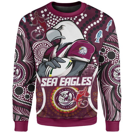 sea-eagles-rugby-sweatshirt-custom-manly-sea-eagles-mascot-with-aboriginal-art-personalised-player-and-number-sweatshirt
