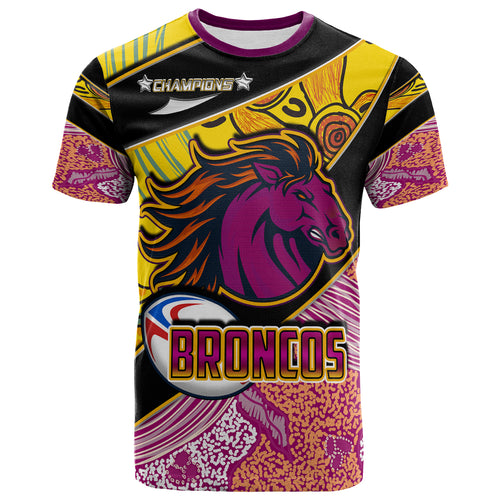 broncos-rugby-t-shirt-custom-broncos-horse-rugby-with-aboriginal-dot-painting-personalised-player-and-number-t-shirt