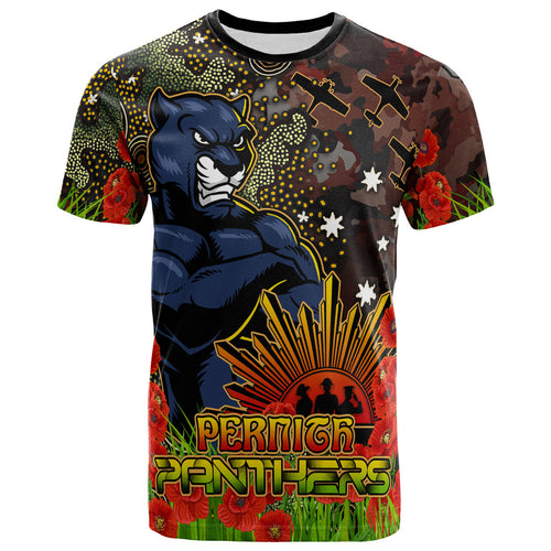 panthers-rugby-t-shirt-custom-anzac-panthers-with-remembrance-poppy-and-indigenous-patterns-t-shirt-1