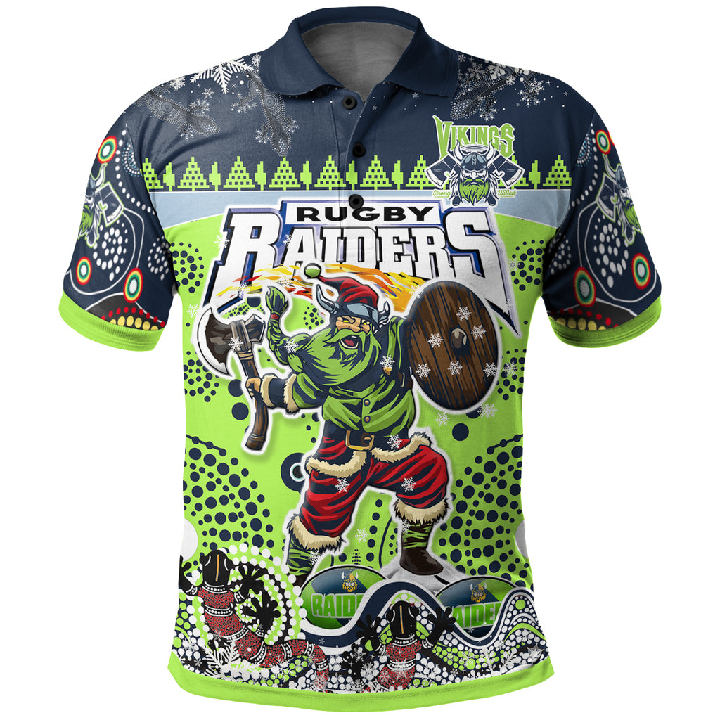 raiders-rugby-christmas-polo-shirt-custom-merry-viking-raiders-christmas-indigenous-polo-shirt