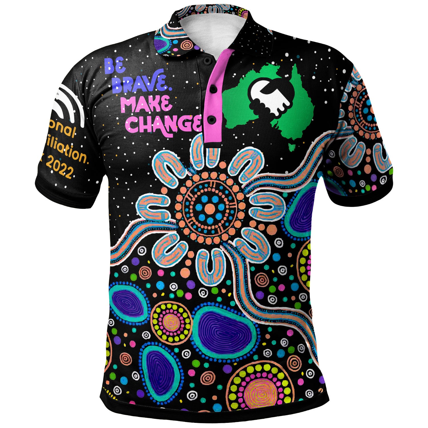 australia-national-reconciliation-week-polo-shirt-custom-be-brave-make-change-reconciliation-day-polo-shirt
