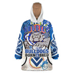 bulldogs-rugby-snug-hoodie-custom-bulldogs-mascot-with-aboriginal-art-personalised-player-and-number-oodie-blanket