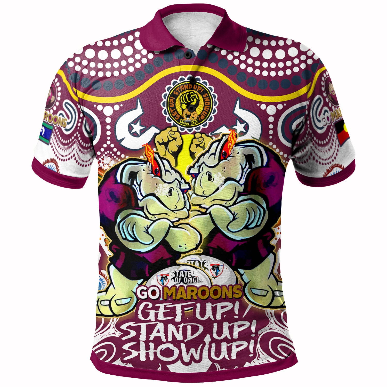 queensland-rugby-league-team-naidoc-week-polo-shirt-custom-qld-cane-toads-maroons-state-of-origin-get-up-stand-up-show-up-polo-shirt