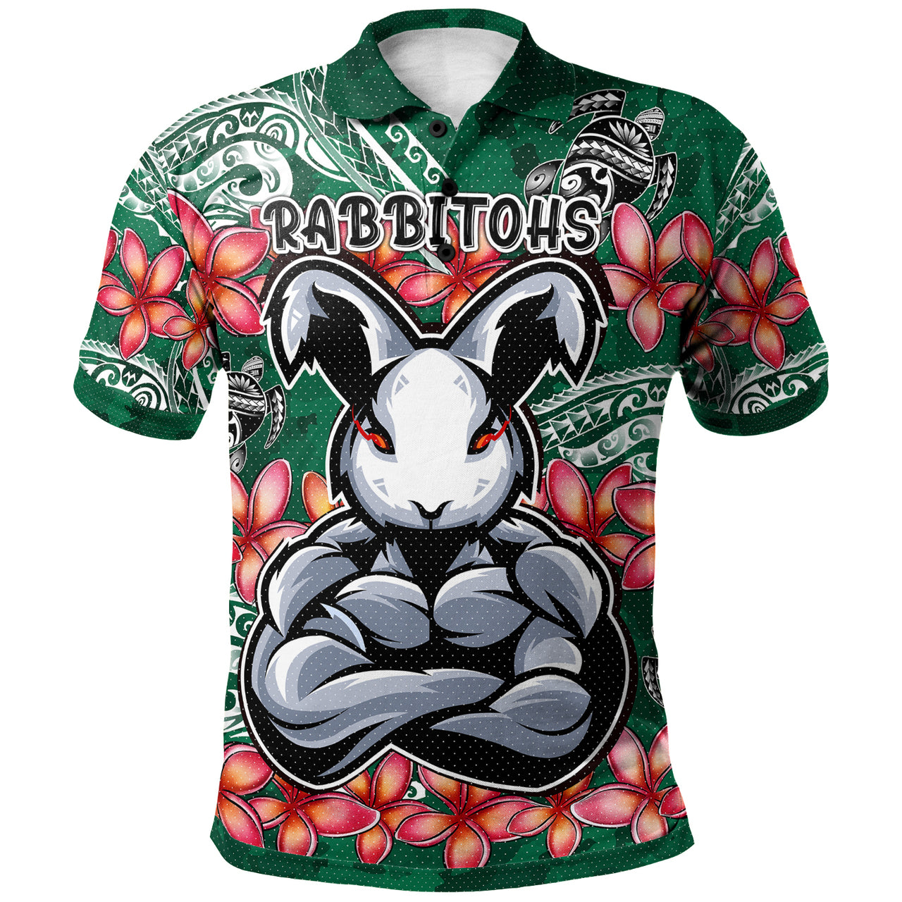 rabbitohs-rugby-polo-shirt-custom-polynesian-super-rabbitohs-polo-shirt