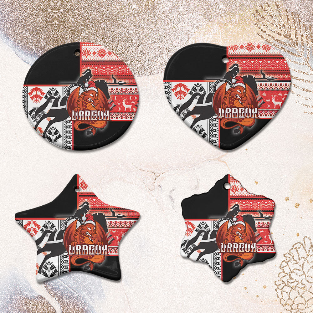 stgeorge-rugby-ornaments-custom-christmas-snowflakes-dragon-mascot-ornaments