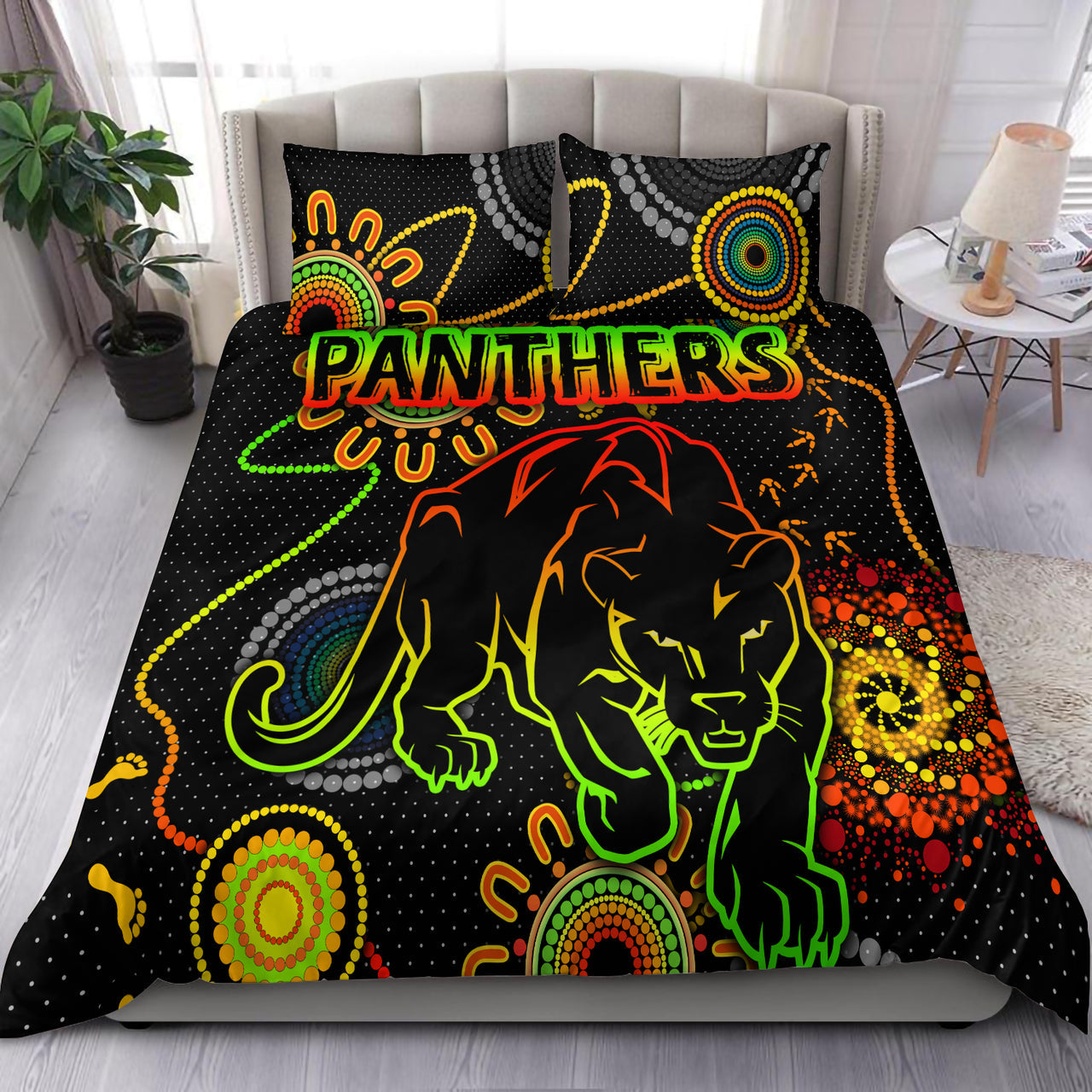 panthers-rugby-bedding-set-custom-indigenous-black-panthers-bedding-set