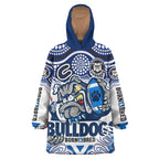 bulldogs-rugby-born-bred-snug-hoodie-indigenous-bulldogs-with-rugby-ball-and-aboriginal-patterns-oodie-blanket