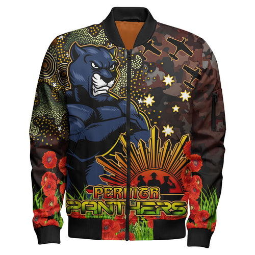 panthers-rugby-bomber-jacket-custom-anzac-panthers-with-remembrance-poppy-and-indigenous-patterns-bomber-jacket-1