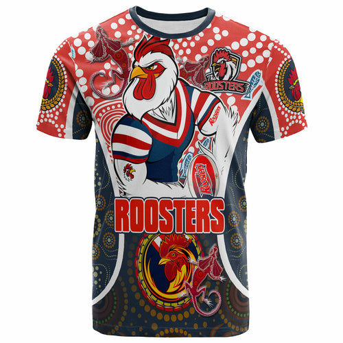 roosters-rugby-t-shirt-custom-sydney-roosters-champion-mascot-with-aboriginal-art-personalised-player-and-number-t-shirt