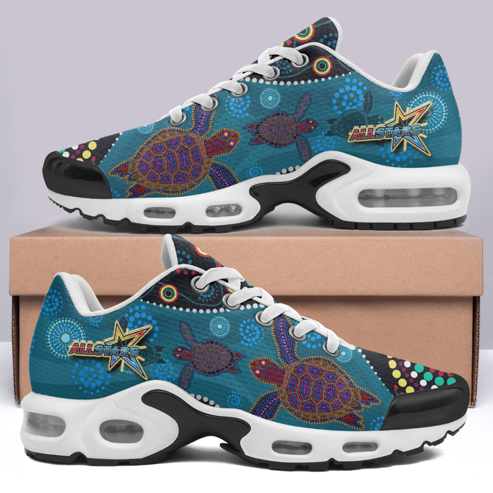 indigenous-all-stars-rugby-cushion-shoes-dreamtime-turtle-with-aboriginal-dot-painting-art-cushion-running-shoes-ver1
