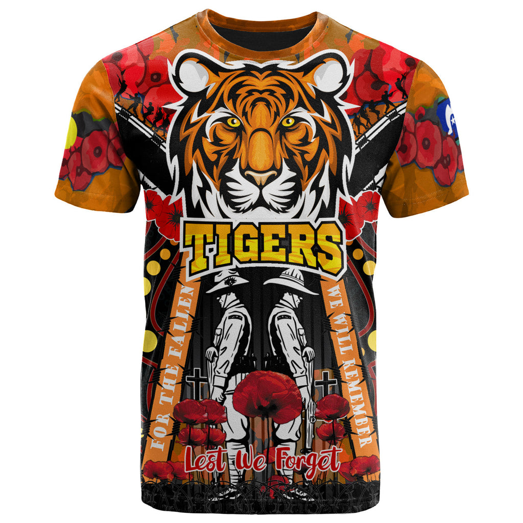 tigers-rugby-anzac-day-watercolour-t-shirt-custom-remembrance-west-tigers-with-poppy-flower