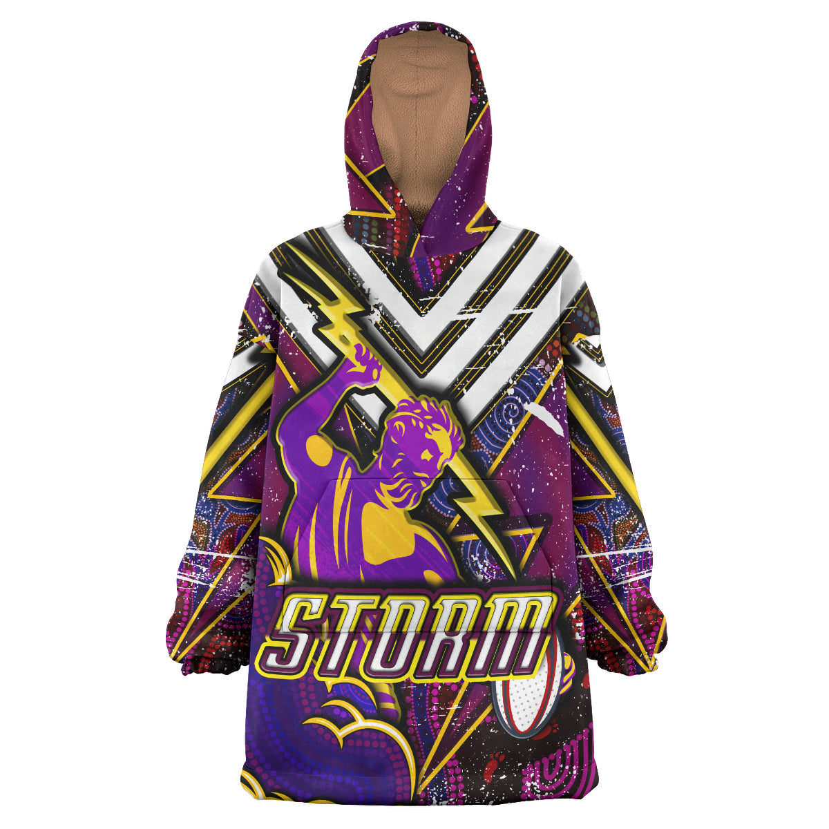storm-rugby-snug-hoodie-custom-storm-and-thunder-aboriginal-style-of-dot-background-personalised-player-and-number-oodie-blanket