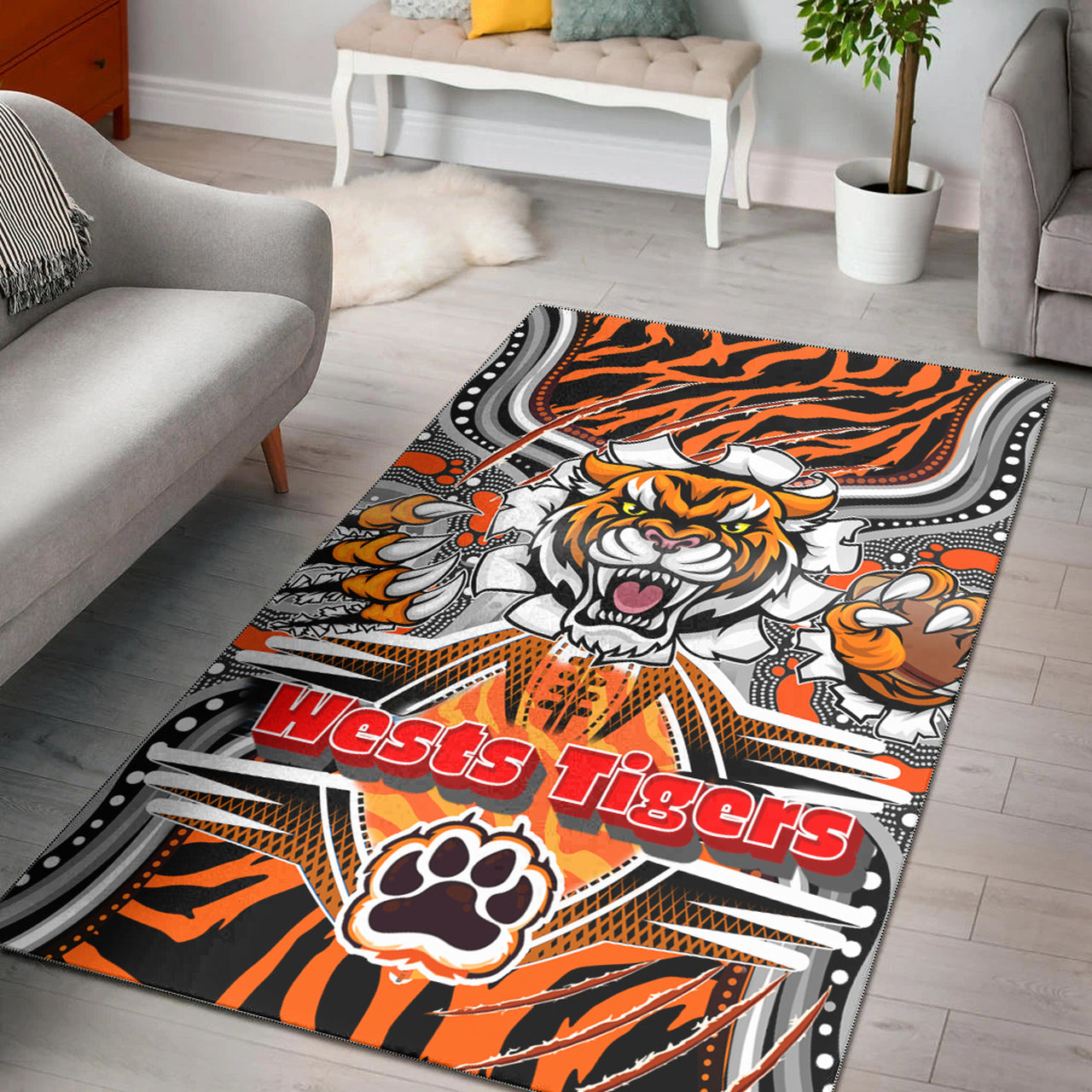 tigers-rugby-aboriginal-area-rug-custom-indigenous-super-wests-tigers-scratch-style