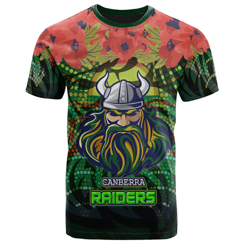 raiders-rugby-hoodie-aboriginal-dot-art-raiders-with-poppy-flower-hoodie