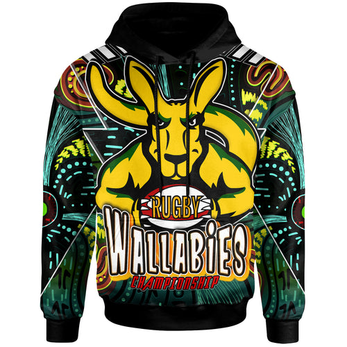 wallabies-rugby-hoodie-custom-kangaroo-rugby-championship-sport-aboriginal-culture-personalised-player-and-number-hoodie