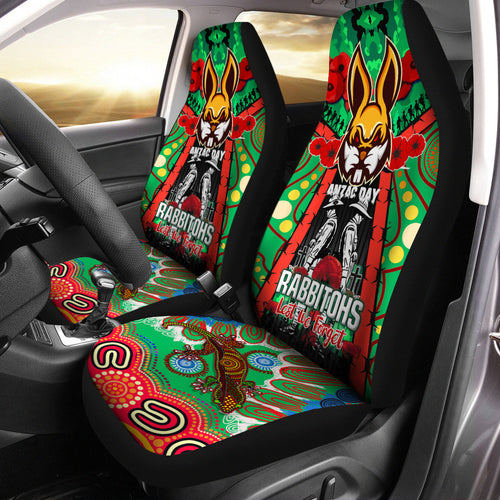 rabbitohs-rugby-aboriginal-anzac-day-custom-watercolour-car-seat-cover-remembrance-indigenous-rabbitohs-with-poppy-flower