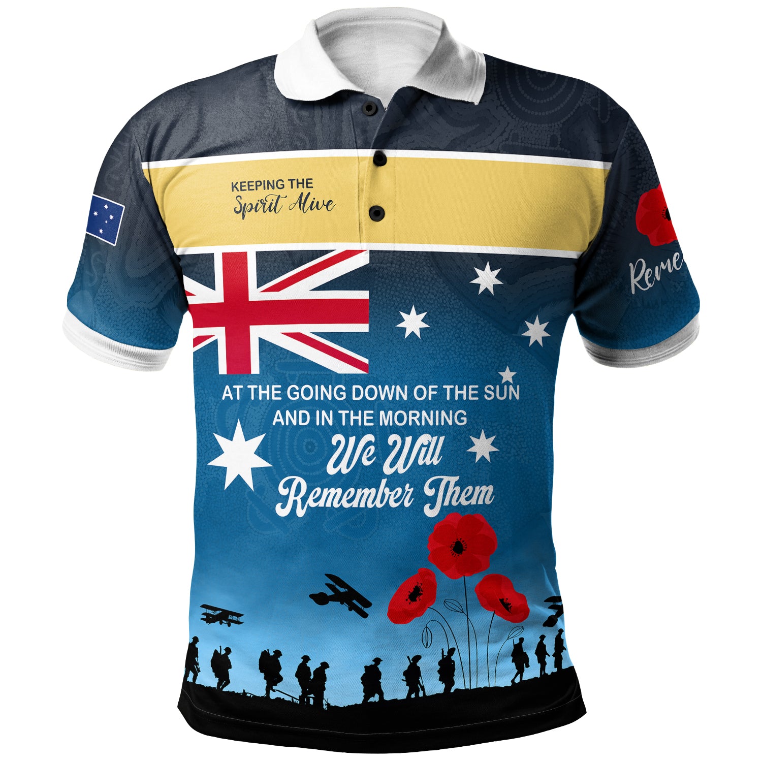 australia-gold-coast-anzac-custom-polo-shirt-keeping-the-spirit-alive-polo-shirt