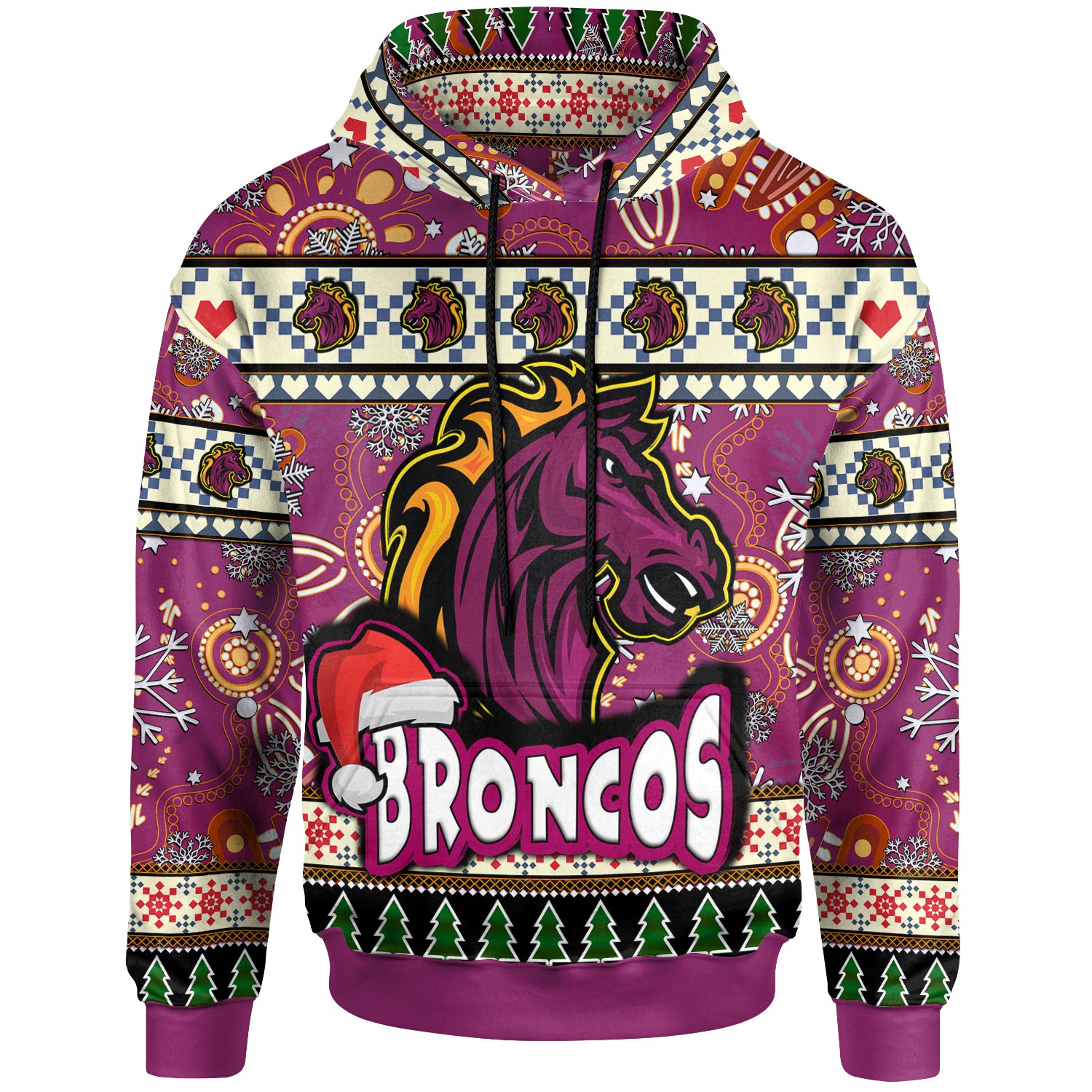 broncos-rugby-christmas-hoodie-custom-xmas-broncos-christmas-balls-snowflake-with-aboriginal-patterns-hoodie