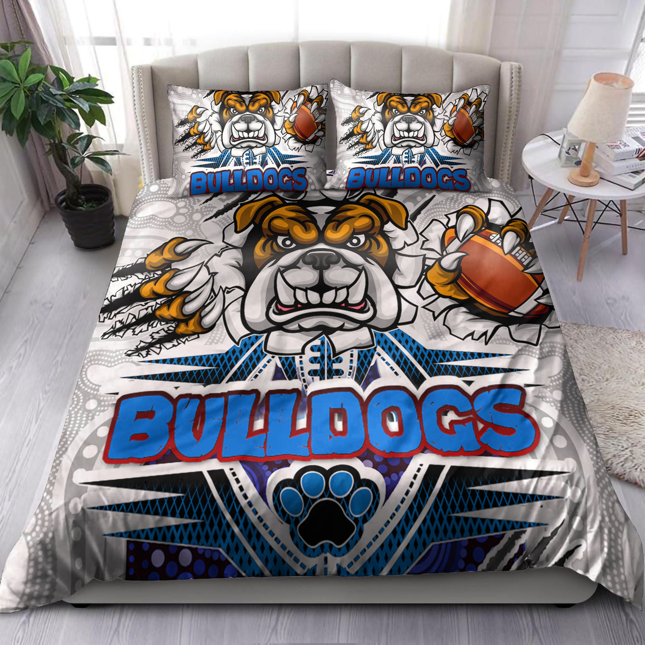bulldogs-rugby-custom-aboriginal-bedding-set-indigenous-super-bulldogs