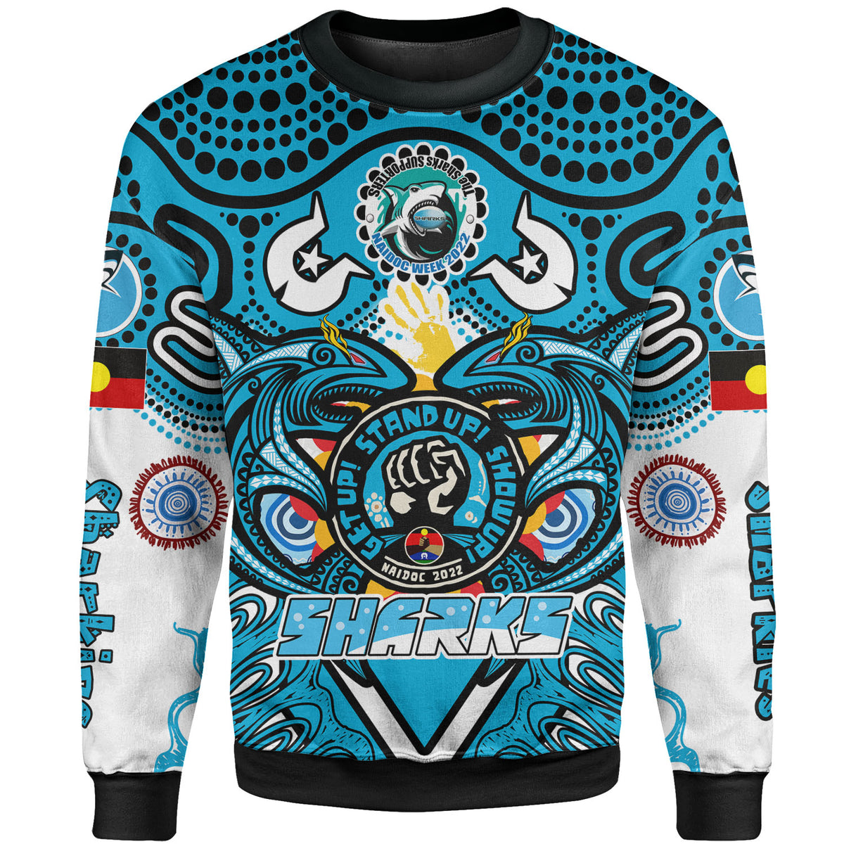 sharks-rugby-naidoc-week-sweatshirt-custom-tribal-sharks-cronulla-sutherland-sharks-get-up-stand-up-show-up-sweatshirt