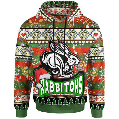 rabbitohs-rugby-christmas-hoodie-custom-xmas-rabbitohs-christmas-balls-snowflake-with-aboriginal-patterns-hoodie